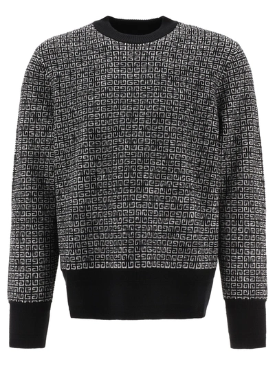 Shop Givenchy "4g" Jacquard Sweater In Black  