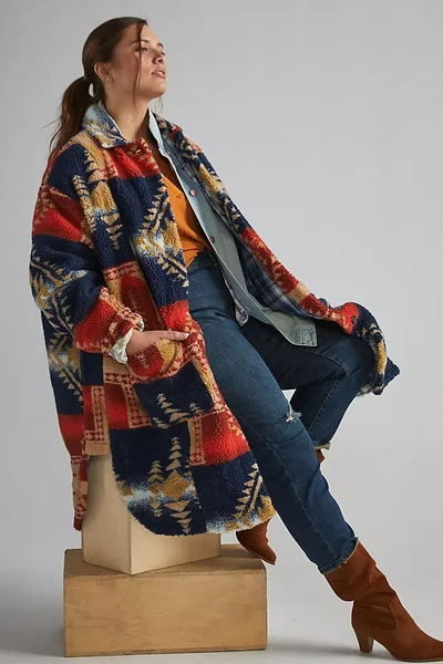 Sherpa duster coat top