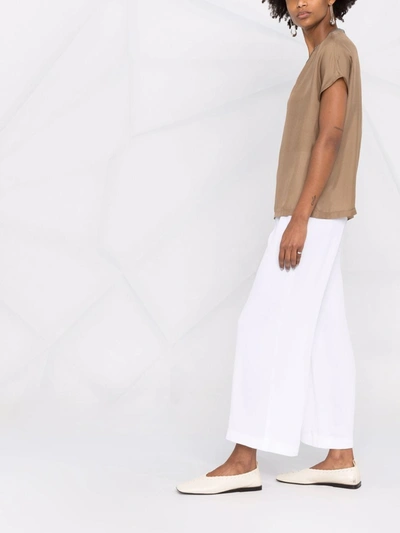 Shop Fabiana Filippi High Waist Trousers In White