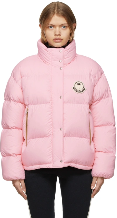 + 8 Palm Angels Antora Quilted Shell Down Jacket In Pink