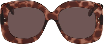 Shop Alaïa Brown Havana Sunglasses In 005 Brown
