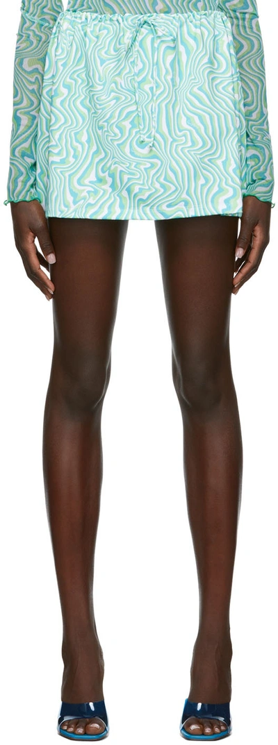 Fruity Booty Ssense Exclusive Green & Blue Peaches N Cream Swim Skirt In Green/blue