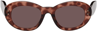 Shop Alaïa Brown Cat-eye Sunglasses In 002 Hvm