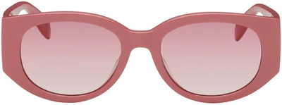 Shop Alexander Mcqueen Pink Graffiti Sunglasses In 004 Pink