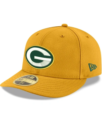 Shop New Era Men's Gold Green Bay Packers Omaha Low Profile 59fifty Fitted Team Hat