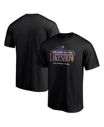 Shop Fanatics Men's Black Los Angeles Lakers Welcome To The Lake Show Hometown Collection T-shirt