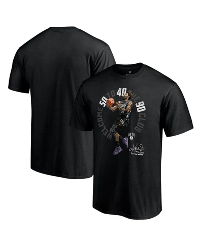 Shop Fanatics Men's Kyrie Irving Black Brooklyn Nets 50/40/90 Club Player Achievement T-shirt