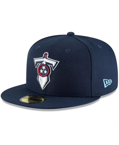 Shop New Era Men's Navy Tennessee Titans Omaha 59fifty Hat