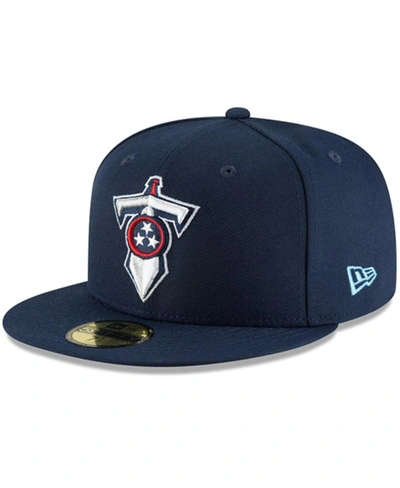 New Era Men's Navy Tennessee Titans Omaha 59fifty Hat In Navy