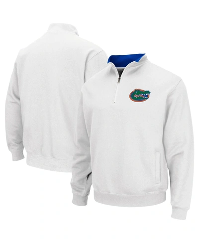 Colosseum Men's White Florida Gators Tortugas Logo Quarter-zip Pullover Jacket In White