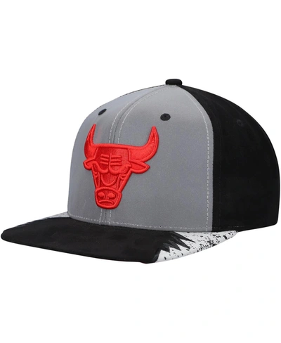 Shop Mitchell & Ness Men's Silver And Gray Chicago Bulls Day 5 Snapback Hat In Silver/gray