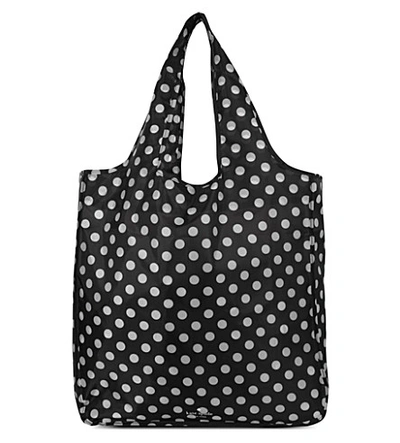 Kate Spade 'polka Dot' Reusable Shopping Tote In Black