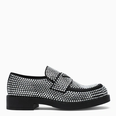 Shop Prada Crystal  Holiday Loafers In Transparent