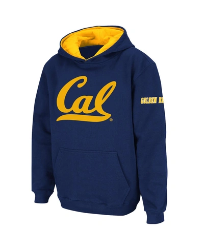 Stadium Athletic Big Boys Navy Cal Bears Big Logo Pullover Hoodie In Navy