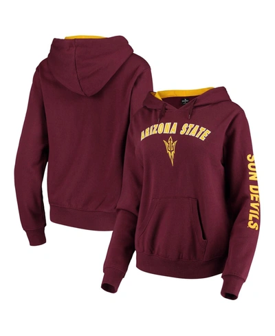 Colosseum Women's Maroon Arizona State Sun Devils Loud And Proud Pullover Hoodie In Maroon