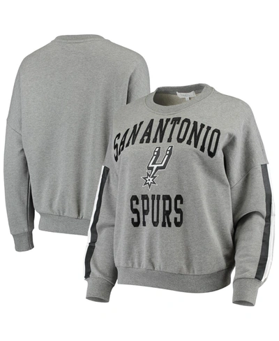 Shop Touché Women's Gray San Antonio Spurs Slouchy Rookie Pullover Sweatshirt