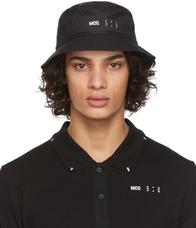 Shop Mcq By Alexander Mcqueen Black Ripstop Bucket Hat In 1000 Black