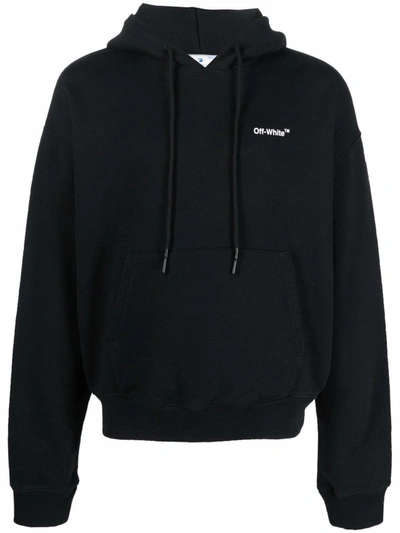 Shop Off-white Caravaggio Arrow Over Hooded Sweatshirt In Black