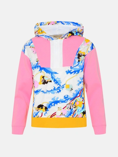 Shop Emilio Pucci Multicolor Cotton Sweatshirt In Pink