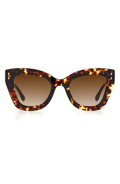 Shop Isabel Marant 51mm Cat Eye Sunglasses In Havana / Brown Gradient