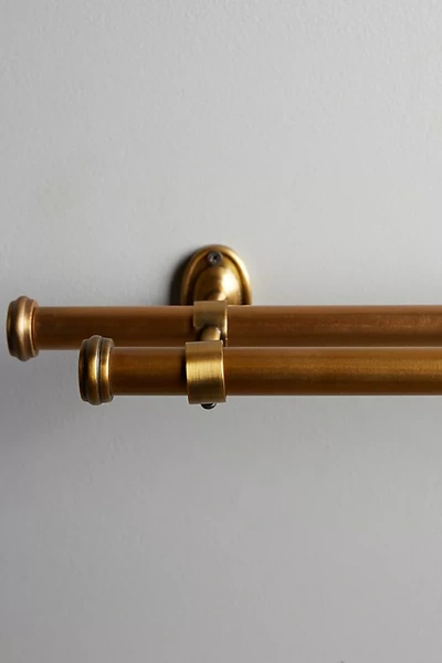 Shop Anthropologie Adjustable Double Curtain Rod In Brown