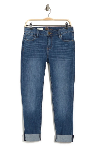 Shop Kut From The Kloth Carrie Roll Cuff Boyfriend Straight Jeans In Viburnum