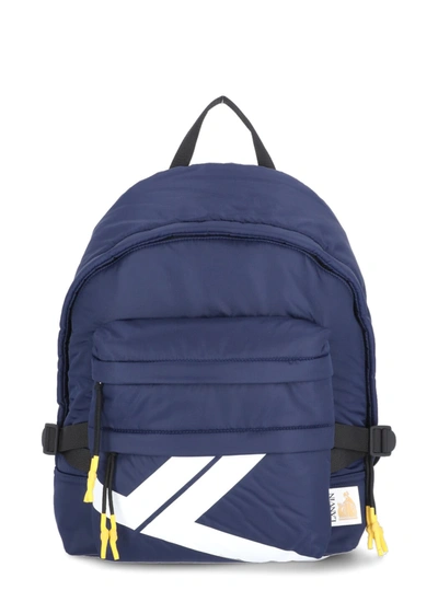 Shop Lanvin Bumpr Backpack In Navy Blue / White