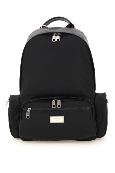 Shop Dolce & Gabbana Nylon Backpack In Nero (black)