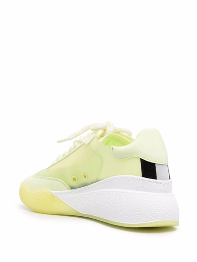Stella Mccartney Loop Faux Leather Runner Sneakers In Yellow