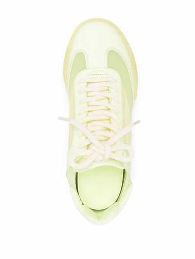 Stella Mccartney Loop Faux Leather Runner Sneakers In Yellow