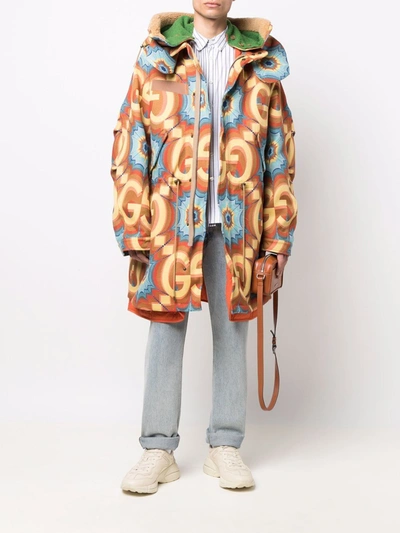 Shop Gucci Gg Kaleidoscope Jacket In Orange