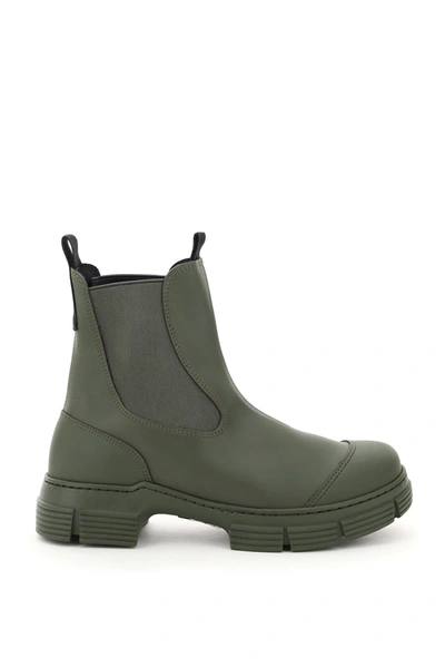 Shop Ganni Recycled Rubber Chelsea Boots