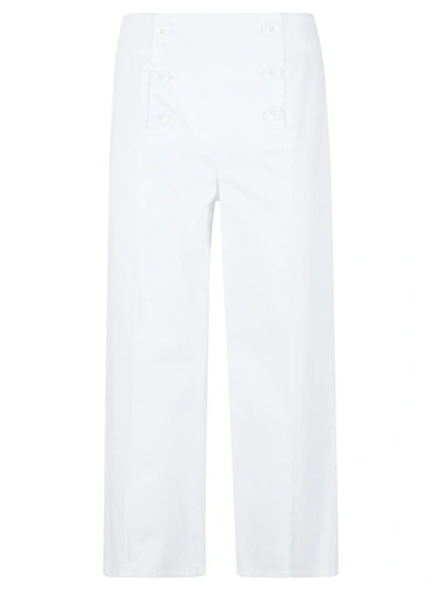Shop Moschino Straight Trousers In White