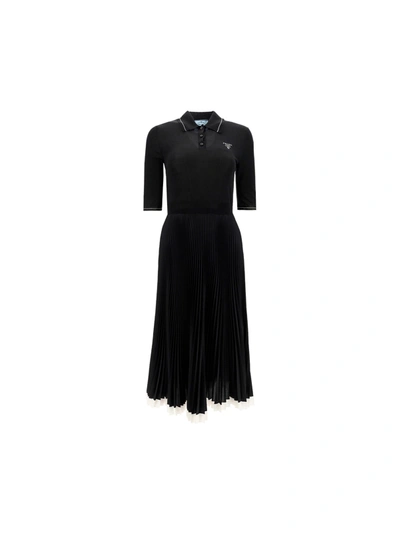 Shop Prada Dress In Nero