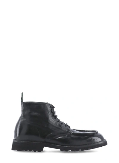 Shop Green George Leather Boot In Black