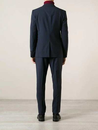 Shop Fendi Classic Slim Fit Suit In Blue
