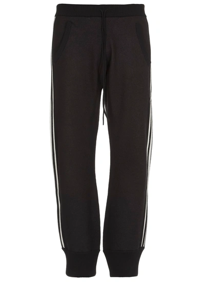 Shop Maison Margiela Sweatpants With Side Bands In Black+white Stripes