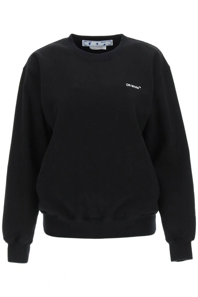 Shop Off-white Diagonals Sweatshirt In Black White (black)