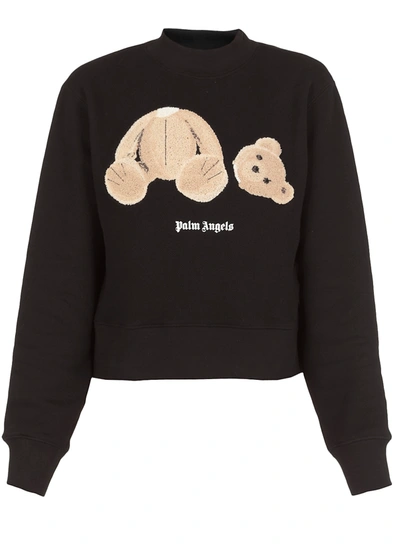 Shop Palm Angels Bear Sweatshirt In Black Brow