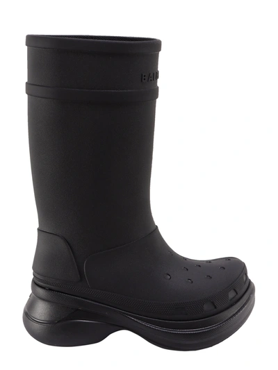 Shop Balenciaga Crocs Boots In Black
