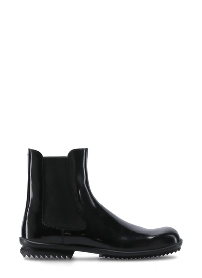Shop Maison Margiela Leather Chelsea Boot In Black / Black
