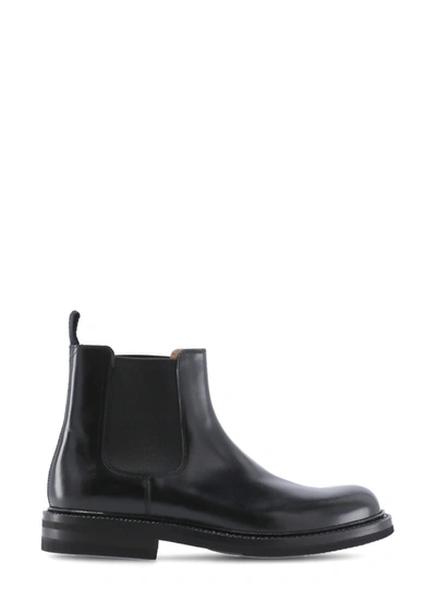 Shop Green George Polished Boot In Black