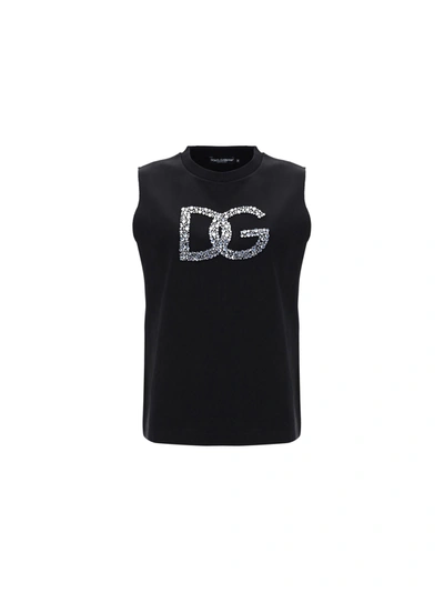 Shop Dolce & Gabbana Tank Top In Nero