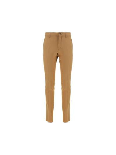 Shop Burberry Slim Pants In Camel