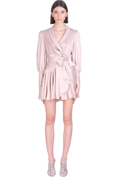 Shop Zimmermann Dress In Rose-pink Silk