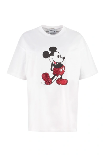 MIU MIU COTTON CREW-NECK T-SHIRT 