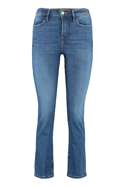 Shop Frame Le High Straight Jeans In Denim