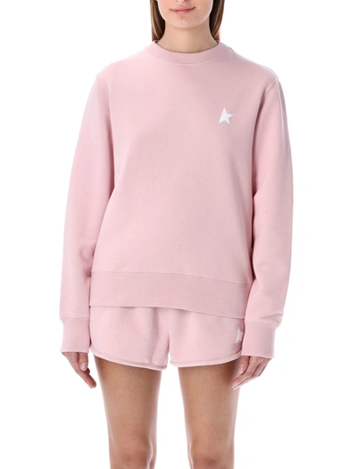 Shop Golden Goose Athena Regular Crewneck Sweatshirt In Pink