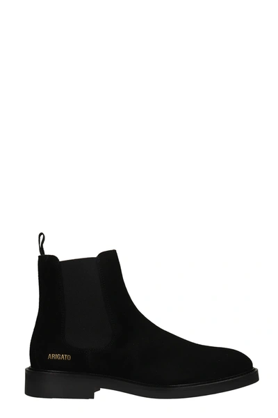 Shop Axel Arigato Chelsea Ankle Boots In Black Suede