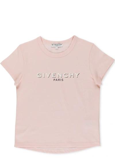 Shop Givenchy Logo T-shirt In Pink Pale